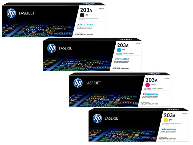 HP Original 203A Toner 4er Multipack (CF540A, CF541A, CF543A, CF542A)
