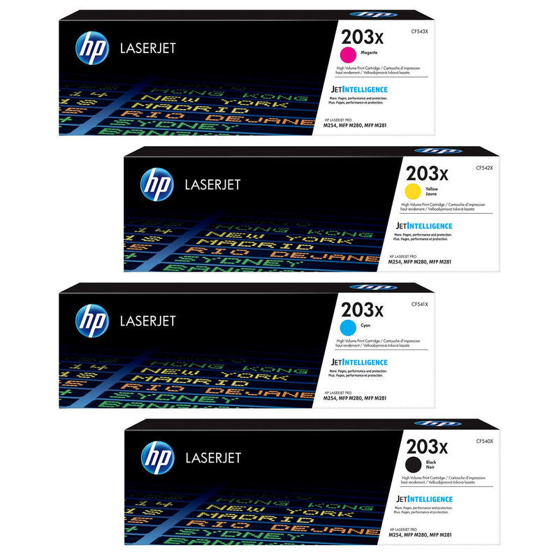 HP Original 203X Toner - 4er Multipack (CF540X, CF543X, CF541X, CF542X)
