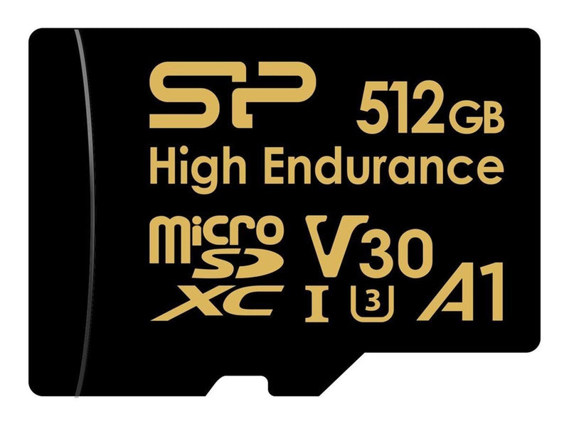 Silicon Power Golden Series - High Endurance - flash memory card - 512 GB - microSDXC UHS-I U3