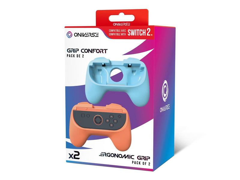 Oniverse Ergonomic Grips - Orange / Blue - Nintendo Switch 2