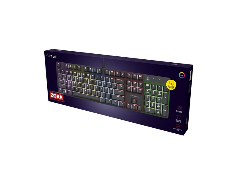 Trust GXT871 Zora Mechanical - Gaming Tastaturen - Nordisch