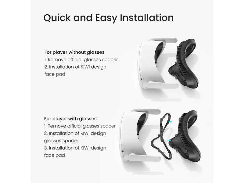 KiwiDesign V4 Facial interface for Meta Quest 3S