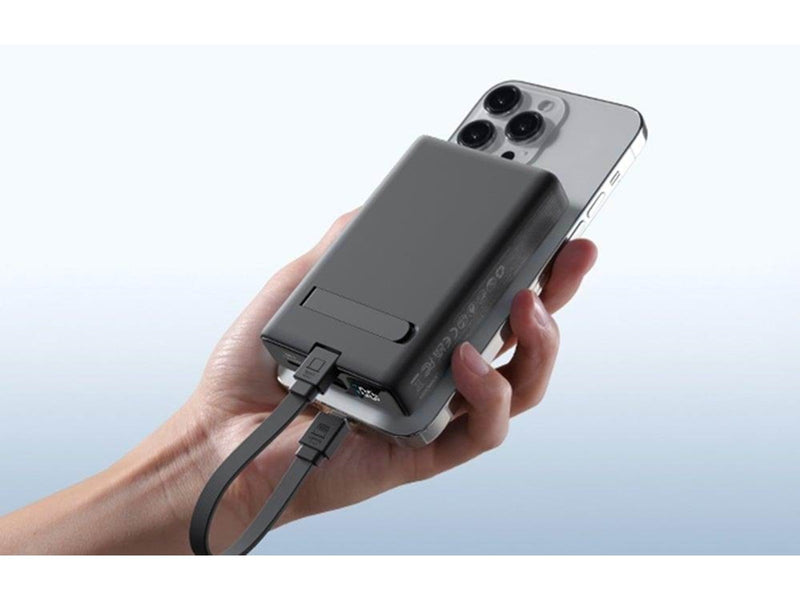 Joyroom Magnetic Powerbank with Stand 20W 10000mAh (Black) Powerbank (Akku) - schwarz - 10000 mAh