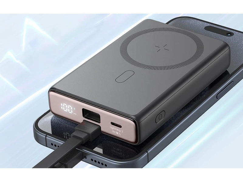 Joyroom Magnetic Powerbank with Stand 20W 10000mAh (Black) Powerbank (Akku) - schwarz - 10000 mAh