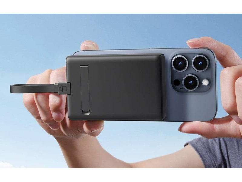 Joyroom Magnetic Powerbank with Stand 20W 10000mAh (Black) Powerbank (Akku) - schwarz - 10000 mAh