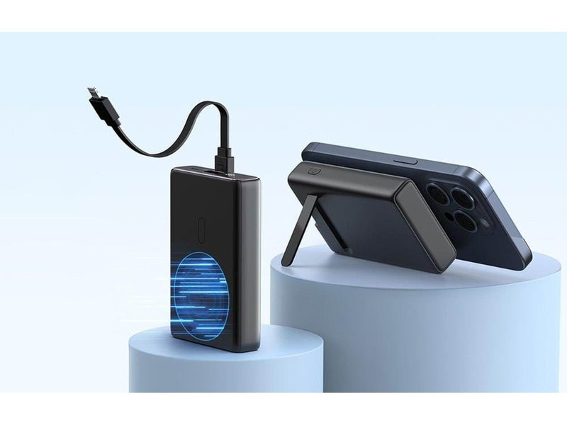 Joyroom Magnetic Powerbank with Stand 20W 10000mAh (Black) Powerbank (Akku) - schwarz - 10000 mAh
