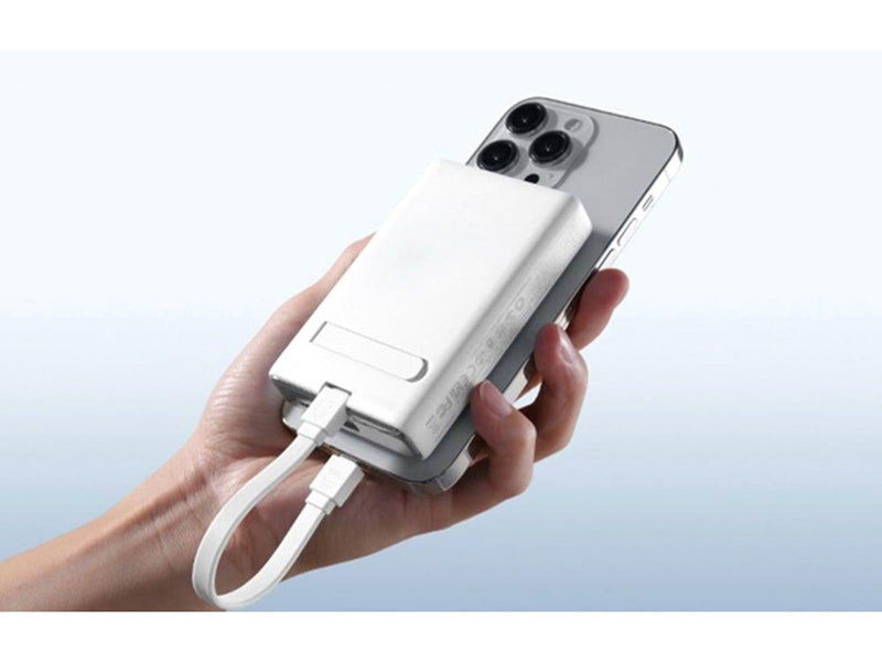 Joyroom Magnetic Powerbank with Stand 20W 10000mAh (White) Powerbank (Akku) - Weiß - 10000 mAh