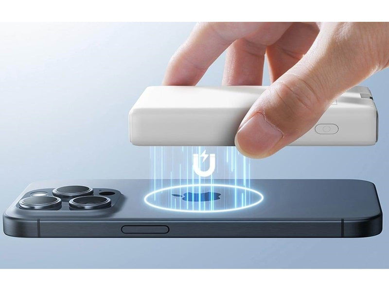 Joyroom Magnetic Powerbank with Stand 20W 10000mAh (White) Powerbank (Akku) - Weiß - 10000 mAh