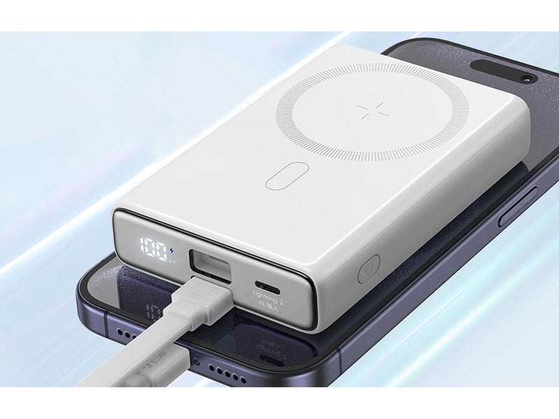 Joyroom Magnetic Powerbank with Stand 20W 10000mAh (White) Powerbank (Akku) - Weiß - 10000 mAh