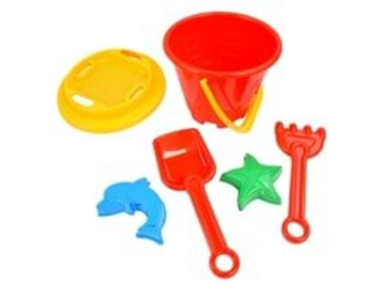 Happy Summer Beach Bucket Set 6 pcs - assorted