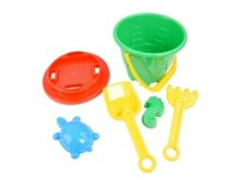 Happy Summer Beach Bucket Set 6 pcs - assorted