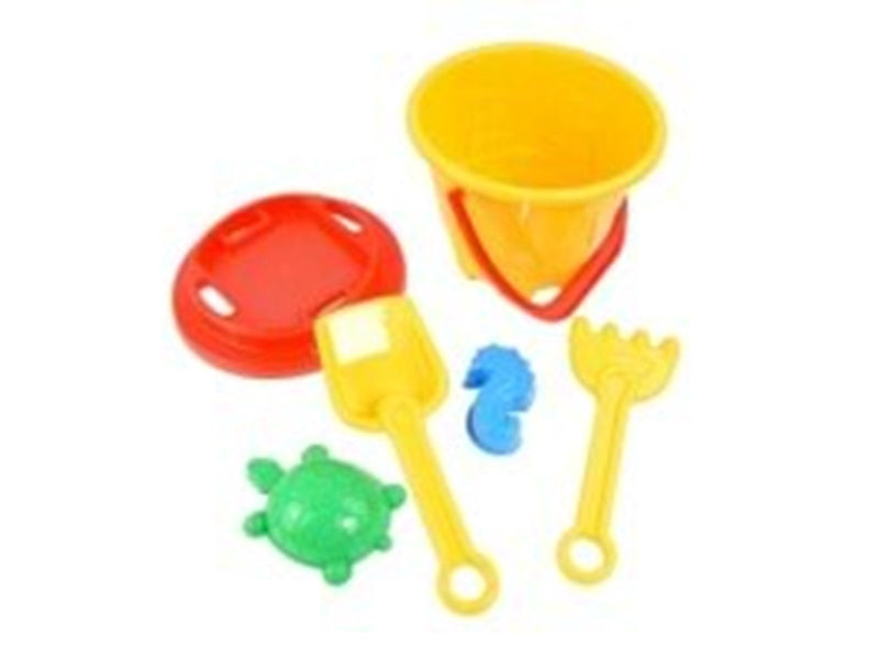 Happy Summer Beach Bucket Set 6 pcs - assorted