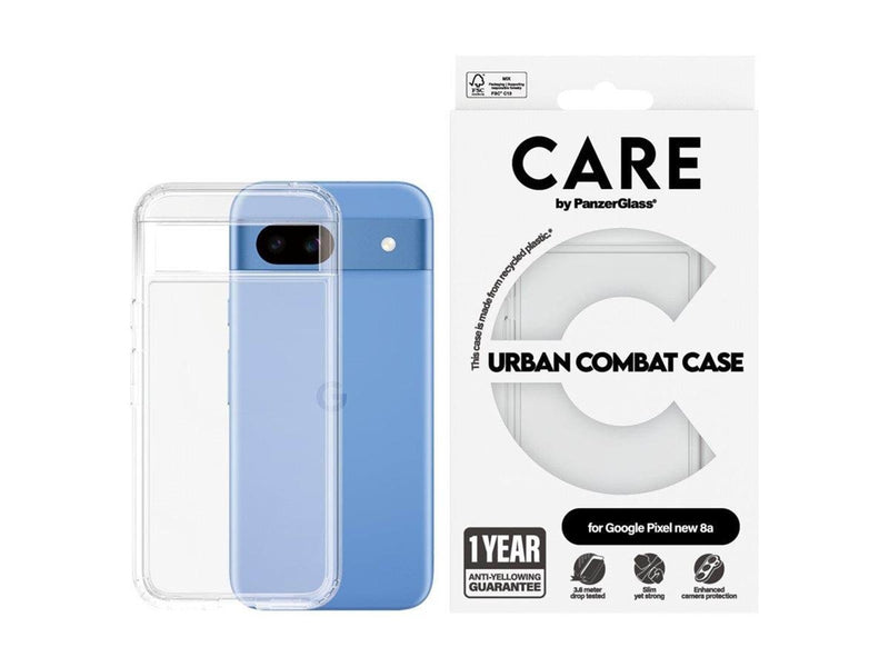 CARE by PanzerGlass Flagship Case Transparent Urban Combat w. Clear Frame Google Pixel 9a 5G