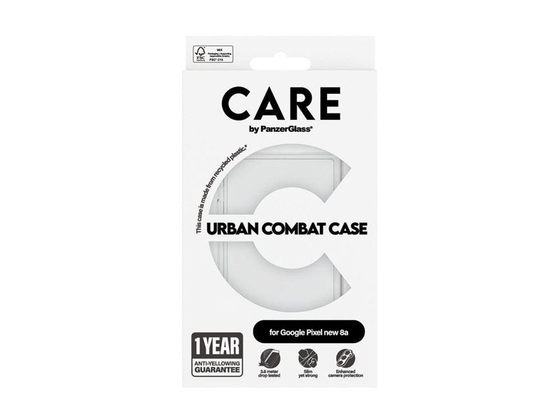 CARE by PanzerGlass Flagship Case Transparent Urban Combat w. Clear Frame Google Pixel 9a 5G