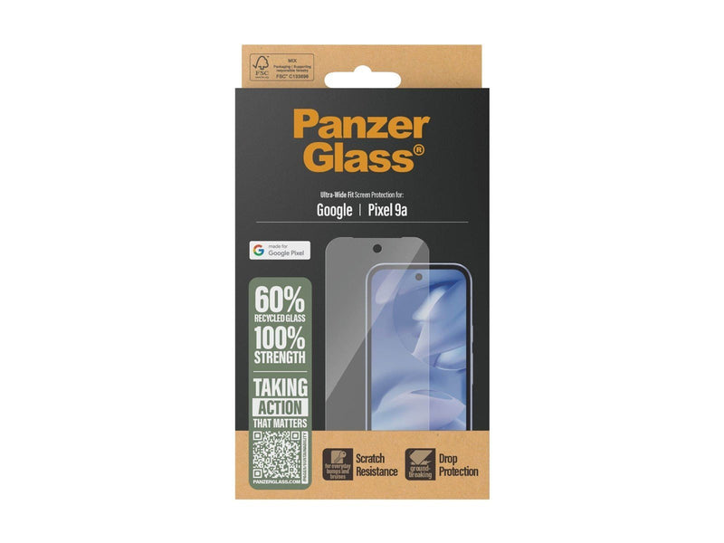 PanzerGlass Screen Protector Google Pixel 9a | Ultra-Wide Fit
