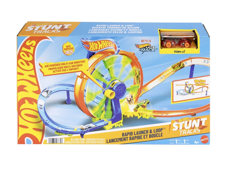 Hot Wheels Stunt Tracks Rapid Launch & Loop