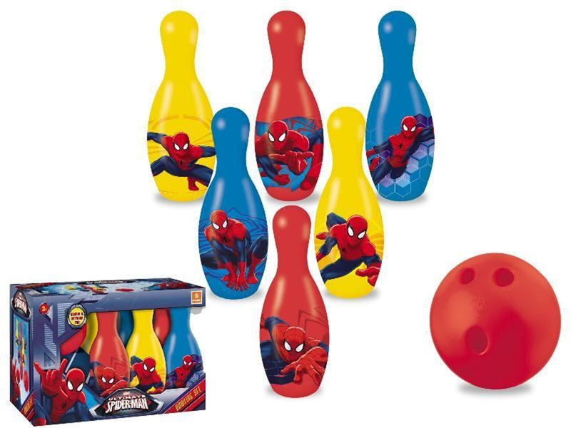 Mondo Bowling set Spiderman 7 pieces.
