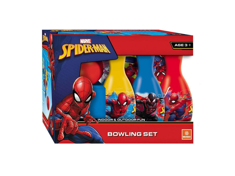 Mondo Bowling set Spiderman 7 pieces.