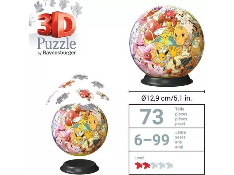 Ravensburger Puzzle Ball: Pokémon - Kanto Region 3D Puzzle