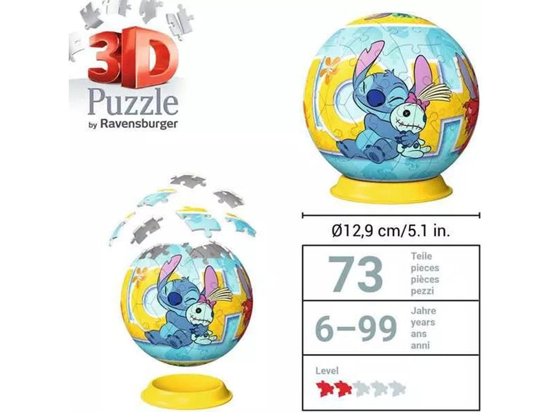 Ravensburger Puzzle Ball: Disney Stitch 3D Puzzle