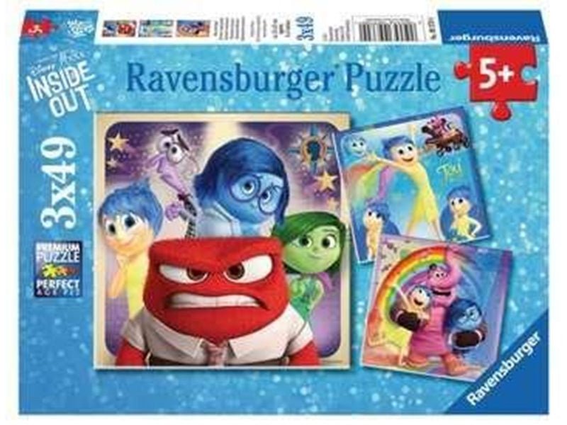 Ravensburger Disney Inside Out - Emotional Adventures 3 x 49p