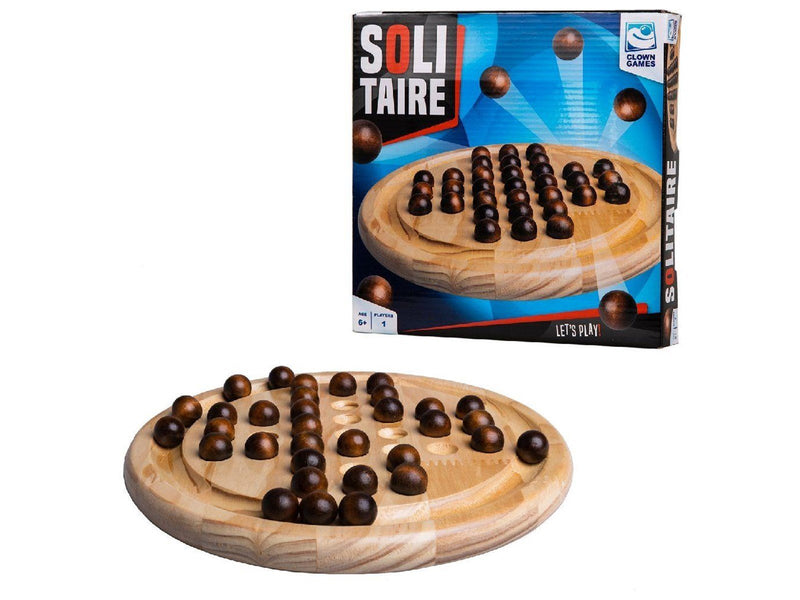 Clown Games Solitaire Wood Board Game (EN)