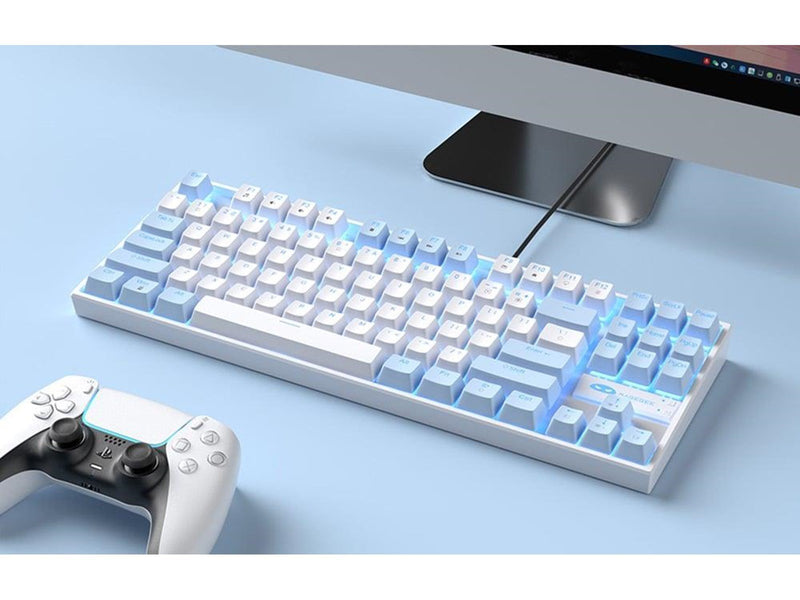 MageGee Wired keyboard MK-STAR (blue and white) - Tastaturen - Englisch - Blau