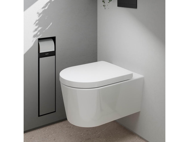 Hansgrohe EluPura S wall-hung toilet 540 w/flush rim with SC/QR seat with lid, white
