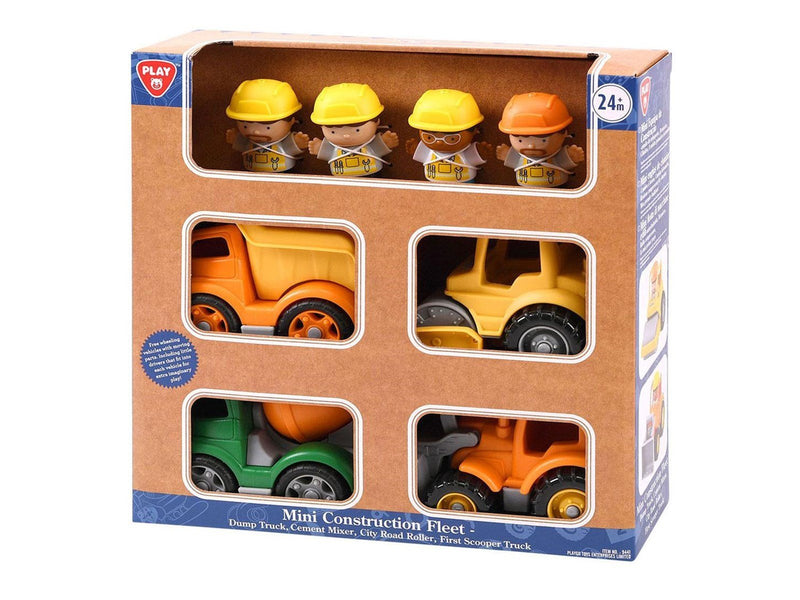 PLAY - Mini Construction Vehicles with Figures Playset 8pcs.