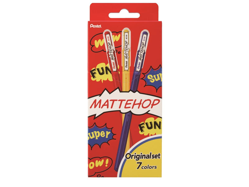 Pentel K110-V7STA MATTEHOP Gel Roller 1mm ORIGINAL  Set