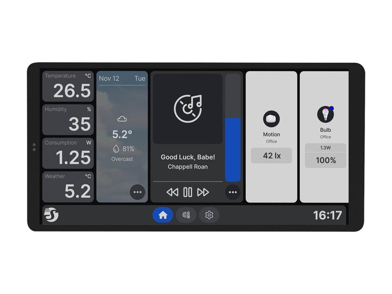 Shelly Wall Display X2 Black - WiFi touch screen