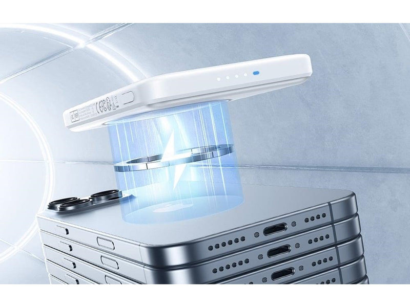 ESR Magnetic Powerbank 5000mAh Qi2 (White) Powerbank (Akku) - Weiß - 5000 mAh