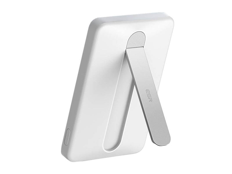 ESR Magnetic Powerbank 5000mAh Qi2 with Stand (White) Powerbank (Akku) - Weiß - 5000 mAh