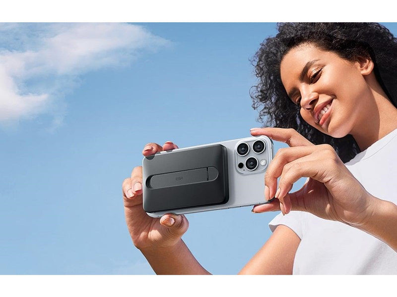 ESR Magnetic Powerbank 5000mAh Qi2 with Stand (Black) Powerbank (Akku) - schwarz - 5000 mAh