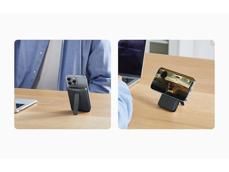 ESR Magnetic Powerbank 5000mAh Qi2 with Stand (Black) Powerbank (Akku) - schwarz - 5000 mAh