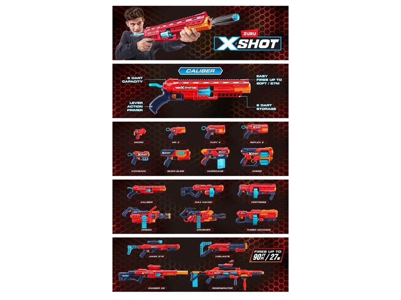 X-shot Excel Caliber Blaster (16 Darts)