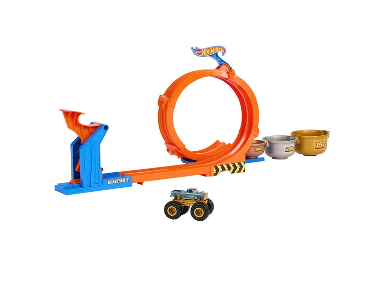 Hot Wheels Monster Trucks Loop & Flip Trophy Challenge Playset
