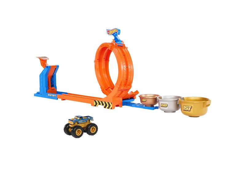 Hot Wheels Monster Trucks Loop & Flip Trophy Challenge Playset