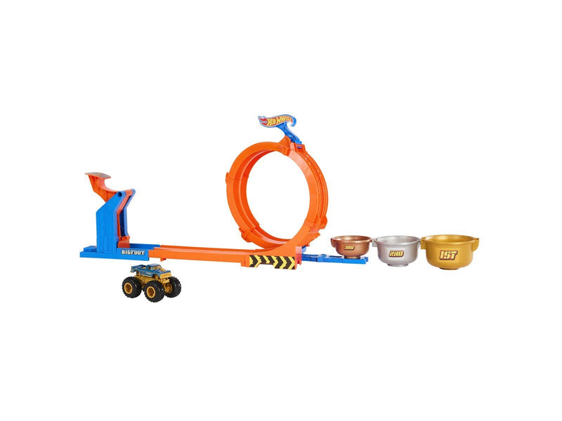 Hot Wheels Monster Trucks Loop & Flip Trophy Challenge Playset