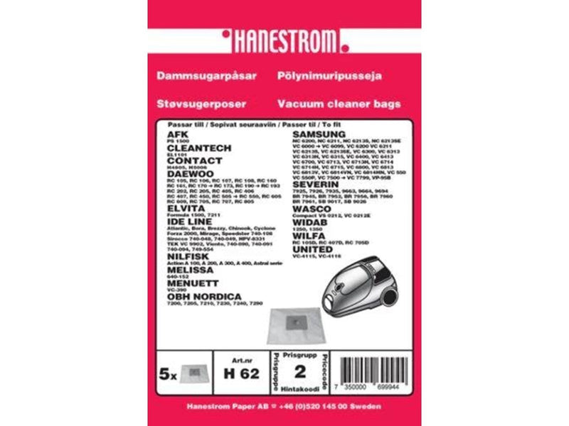 hanestroem DAEWOO RC 705 Vacuum Cleaner Bags - 5 pcs