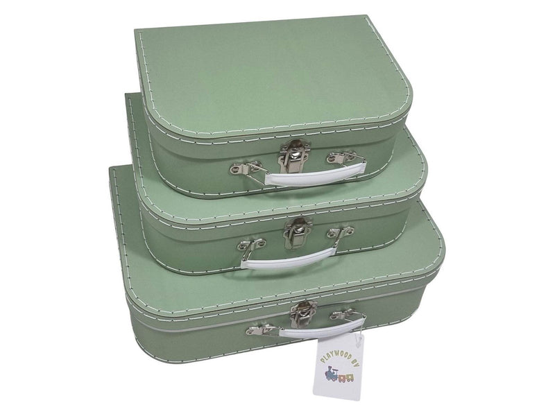 Playwood - Cardboard Suitcase Set Green 3 pcs.