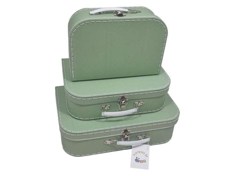 Playwood - Cardboard Suitcase Set Green 3 pcs.