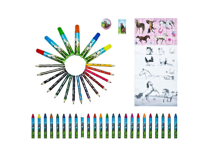 Undercover - Coloring suitcase Horses 51 pcs.