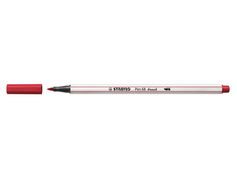 STABILO Pen 68 Brush - Felt-tip pen - Dark Red (50)