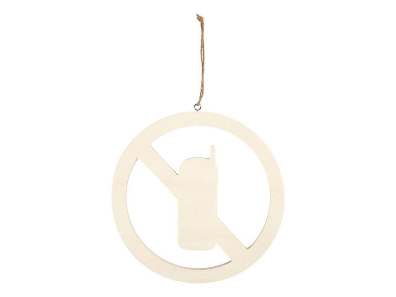 Creativ Company - Wooden Sign No Cell Phones