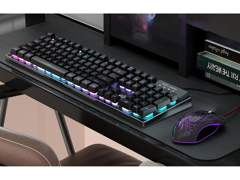 MageGee Wired Keyboard and Mouse Set - Black - Gaming Tastaut & Maus - Schwarz