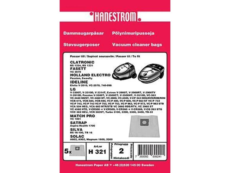 hanestroem Vacuum Cleaner Bags - 5 pcs