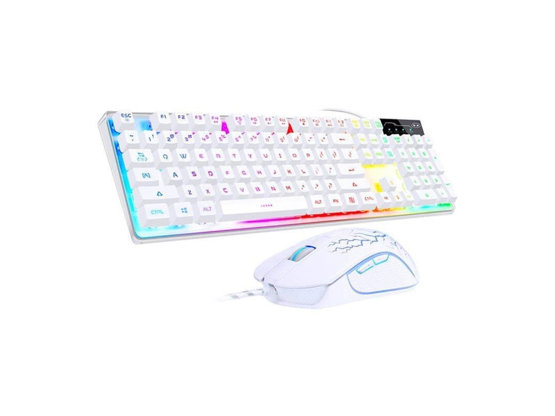MageGee Wired Keyboard and Mouse Set - White - Gaming Tastaut & Maus - Weiss