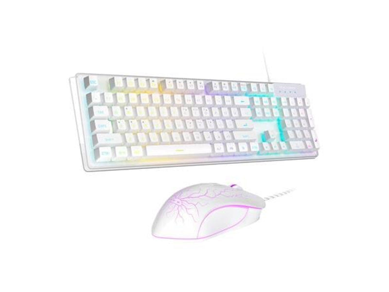 MageGee Wired Keyboard and Mouse Set - White - Gaming Tastaut & Maus - Weiss
