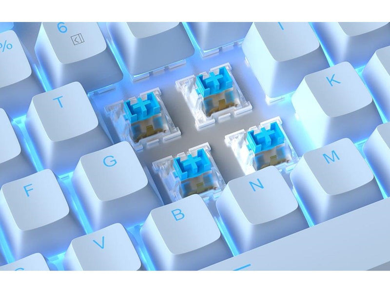 MageGee MK-STAR Wired Keyboard - White and Blue - Gaming Tastaturen - Weiss